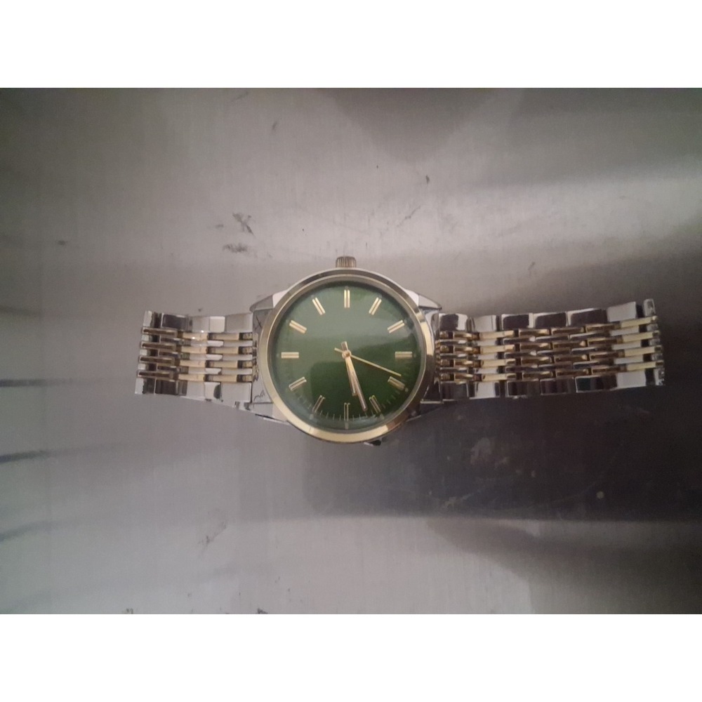Mens George Watch Green Dial   Missing A Pin For Bracelet